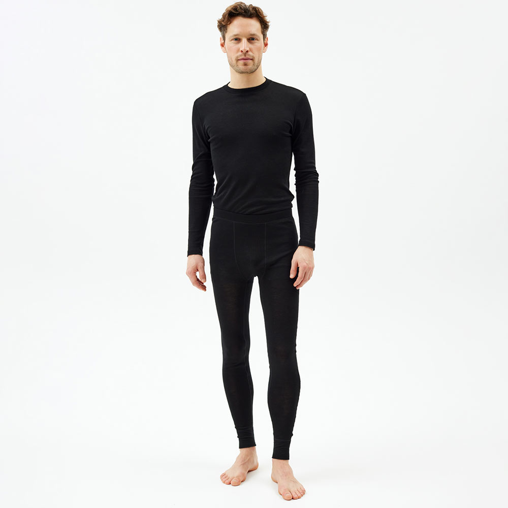 Wool Longs Men, Jet Black, hi-res